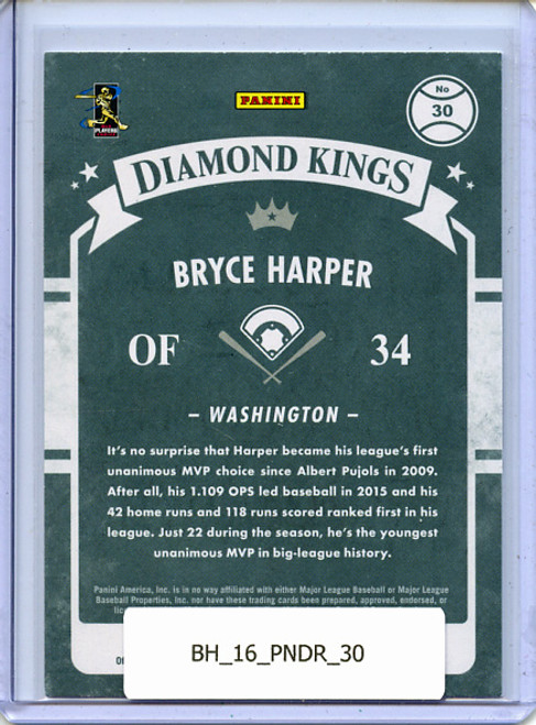 Bryce Harper 2016 Donruss #30 Diamond Kings