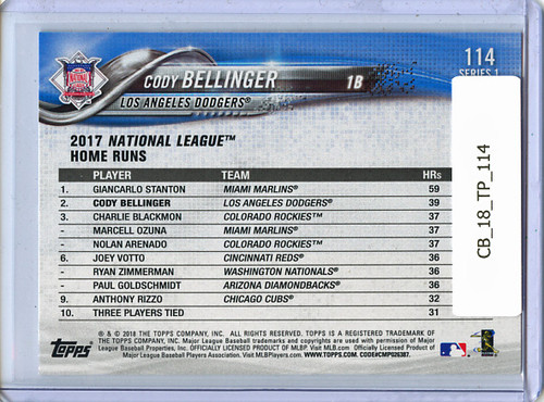 Cody Bellinger 2018 Topps #114