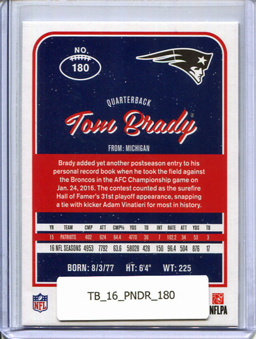 Tom Brady 2016 Donruss #180