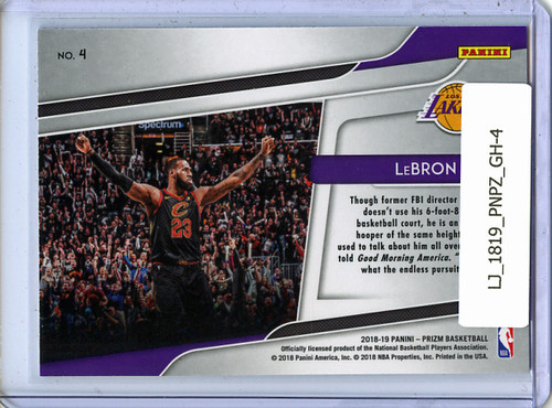 LeBron James 2018-19 Prizm, Get Hyped! #4