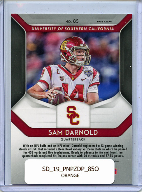 Sam Darnold 2019 Prizm Draft Picks #85 Orange