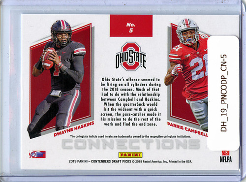 Dwayne Haskins, Parris Campbell 2019 Contenders Draft Picks, Connections #5