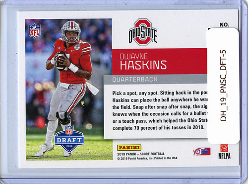 Dwayne Haskins 2019 Score, NFL Draft #DFT-5