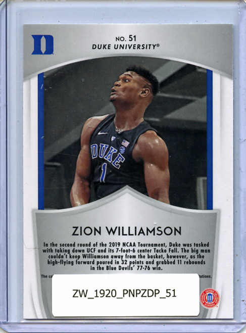 Zion Williamson 2019-20 Prizm Draft Picks #51 Crusade