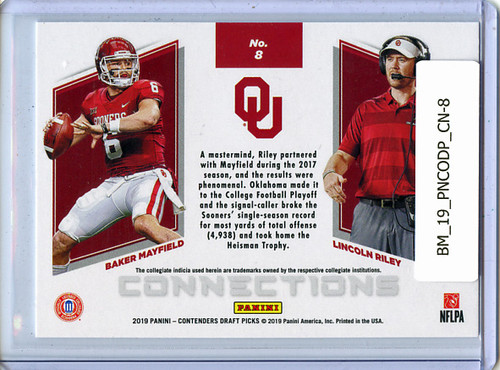 Baker Mayfield, Lincoln Riley 2019 Contenders Draft Picks, Connections #8