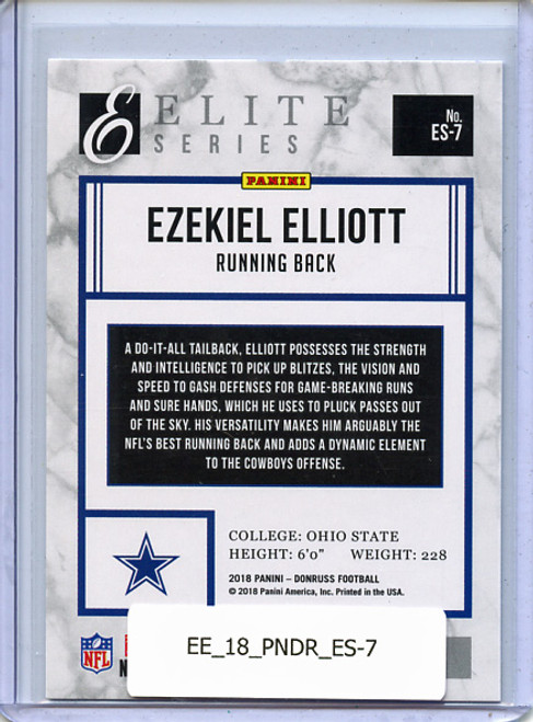 Ezekiel Elliott 2018 Donruss, Elite Series #ES-7
