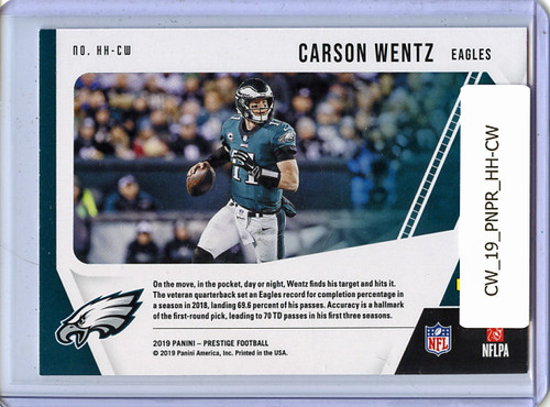 Carson Wentz 2019 Prestige, Highlight Reel #HH-CW