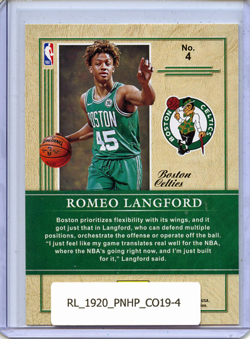 Romeo Langford 2019-20 Hoops, Class of 2019 #4