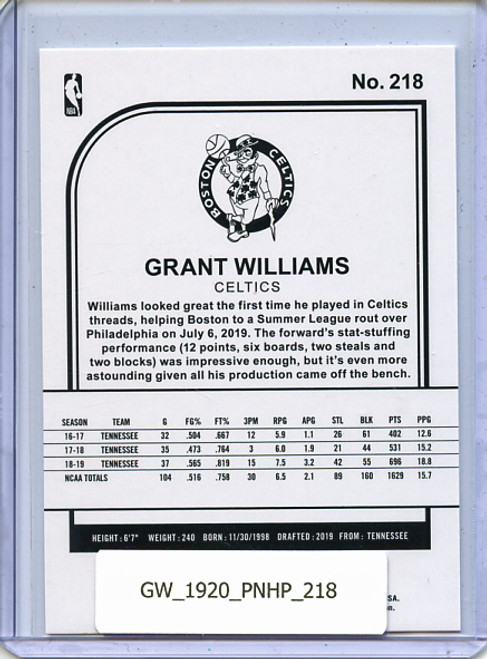 Grant Williams 2019-20 Hoops #218