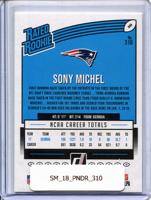 Sony Michel 2018 Donruss #310