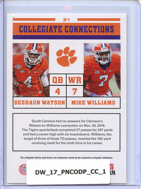 Deshaun Watson, Mike Williams 2017 Contenders Draft Picks, Collegiate Connections #1