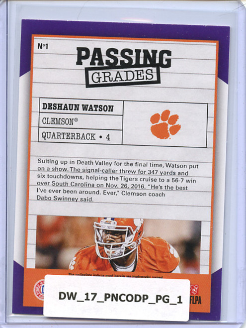 Deshaun Watson 2017 Contenders Draft Picks, Passing Grades #1