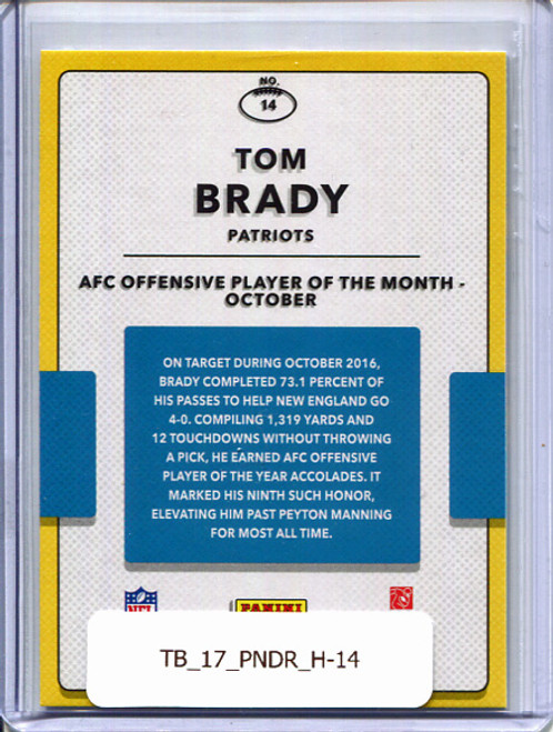 Tom Brady 2017 Donruss, Highlights #14