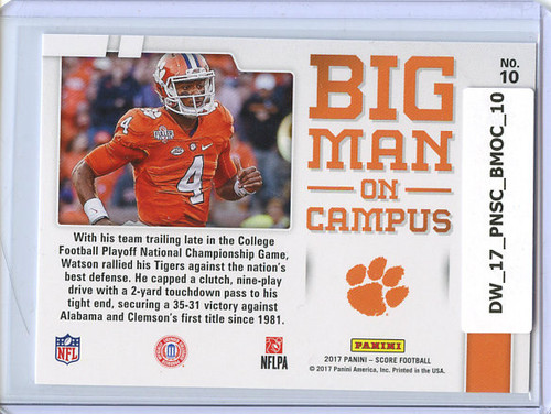 Deshaun Watson 2017 Score, Big Man on Campus #10