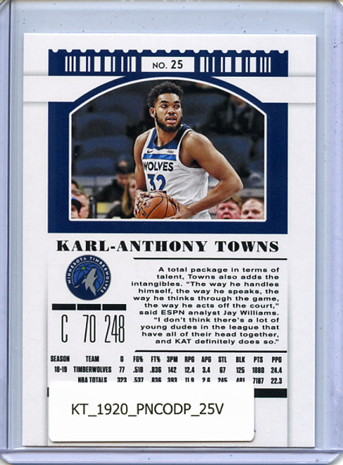 Karl-Anthony Towns 2019-20 Contenders Draft Picks #25 Variations