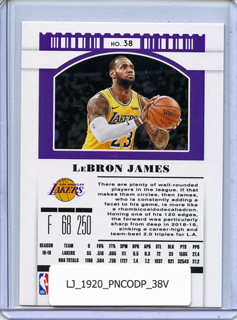 LeBron James 2019-20 Contenders Draft Picks #38 Variations