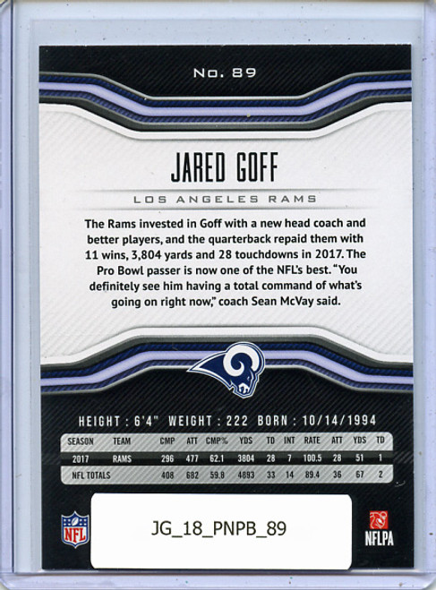 Jared Goff 2018 Playbook #89