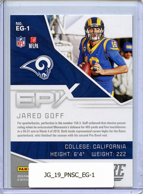 Jared Goff 2019 Score, Epix Game #EG-1