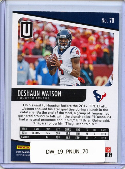 Deshaun Watson 2019 Unparalleled #70