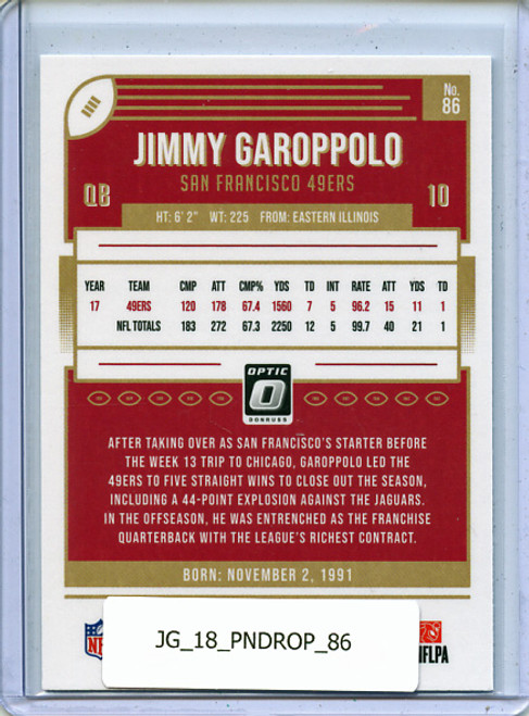 Jimmy Garoppolo 2018 Donruss Optic #86