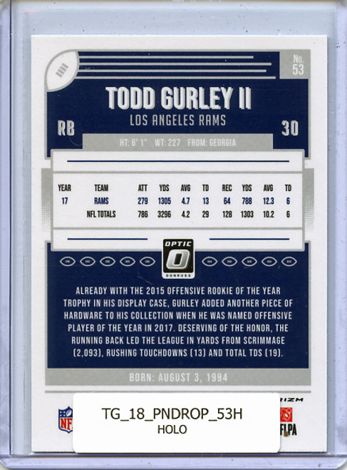 Todd Gurley 2018 Donruss Optic #53 Holo