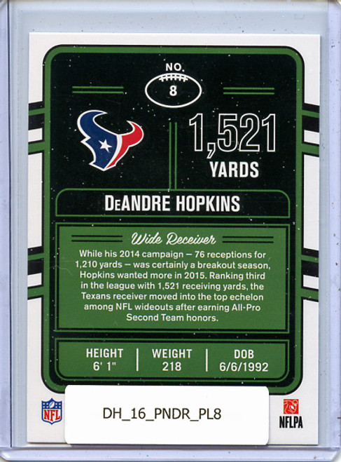 DeAndre Hopkins 2016 Donruss, Production Line Yards #8