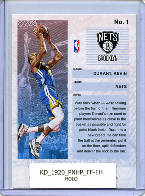 Kevin Durant 2019-20 Hoops, Frequent Flyers #1 Holo