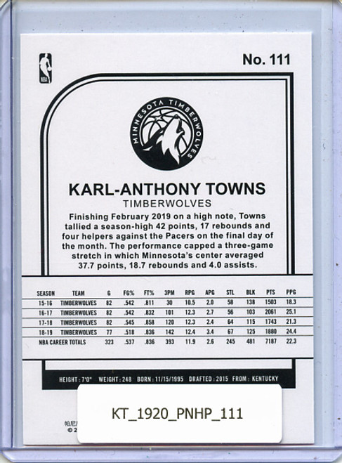 Karl-Anthony Towns 2019-20 Hoops #111