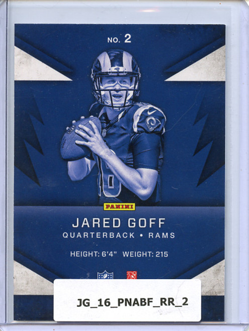 Jared Goff 2016 Absolute, Rookie Roundup #2
