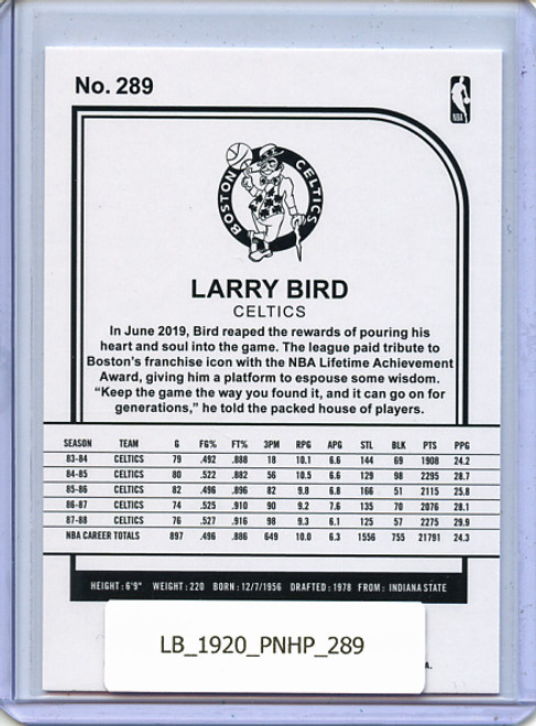 Larry Bird 2019-20 Hoops #289 Hoops Tribute