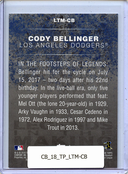 Cody Bellinger 2018 Topps, Legends in the Making #LTM-CB