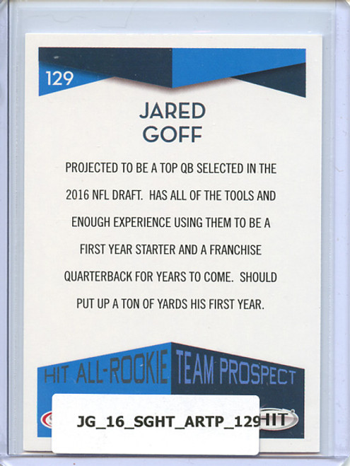 Jared Goff 2016 Sage Hit #129 All Rookie Team Prospect