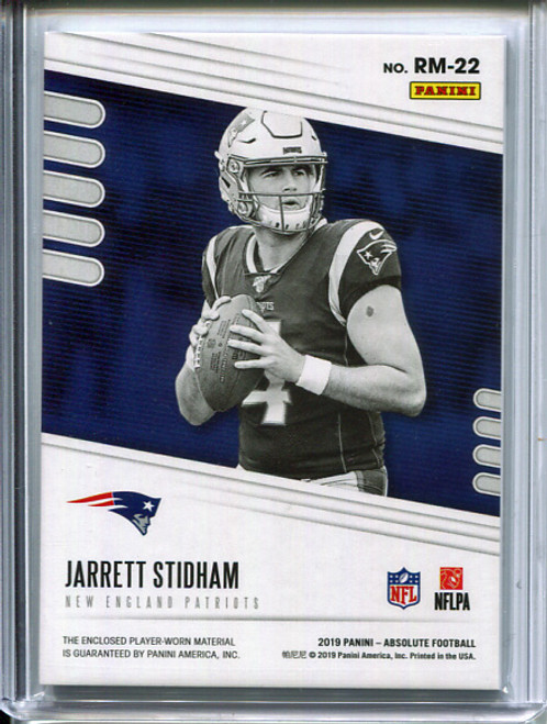 Jarrett Stidham 2019 Absolute, Absolute Rookie Materials #RM-22 (2)