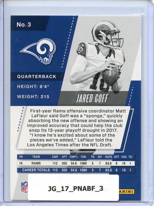 Jared Goff 2017 Absolute #3