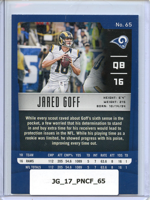 Jared Goff 2017 Certified #65