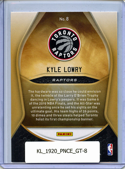 Kyle Lowry 2019-20 Certified, Gold Team #8