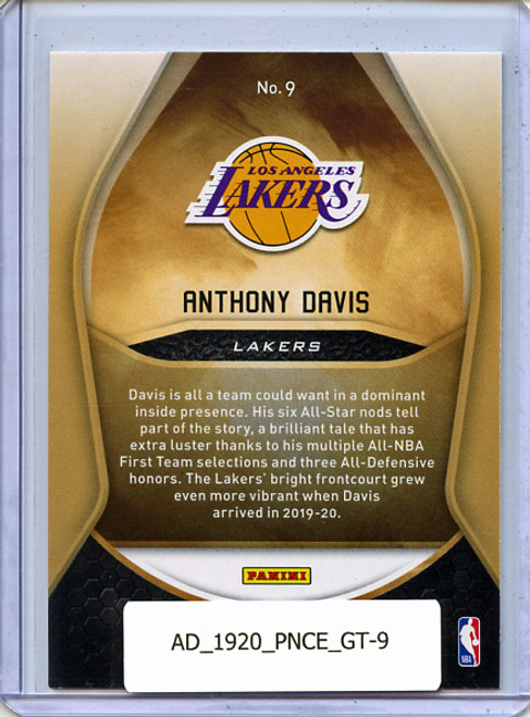 Anthony Davis 2019-20 Certified, Gold Team #9