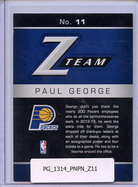 Paul George 2013-14 Pinnacle, Z-Team #11