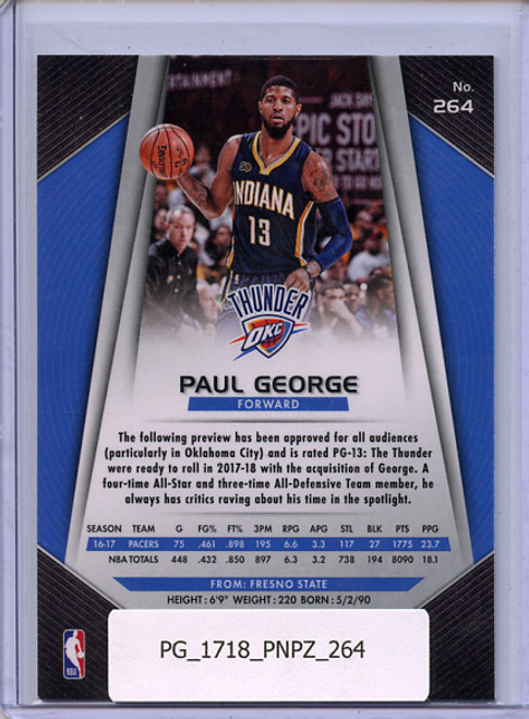 Paul George 2017-18 Prizm #264