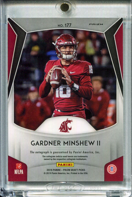 Gardner Minshew II 2019 Prizm Draft Picks #177 Silver Autographs