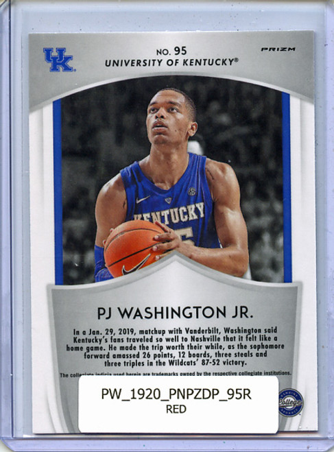 PJ Washington Jr. 2019-20 Prizm Draft Picks #95 Crusade Red