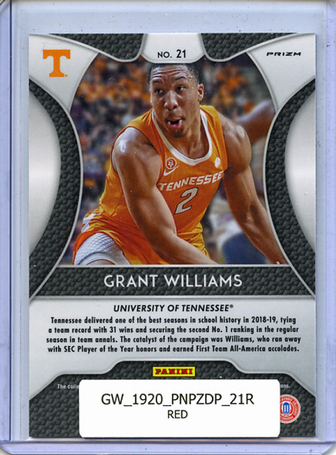 Grant Williams 2019-20 Prizm Draft Picks #21 Red