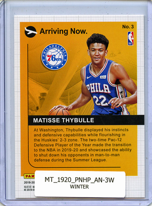 Matisse Thybulle 2019-20 Hoops, Arriving Now #3 Winter