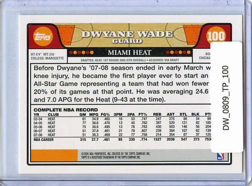 Dwyane Wade 2008-09 Topps #100