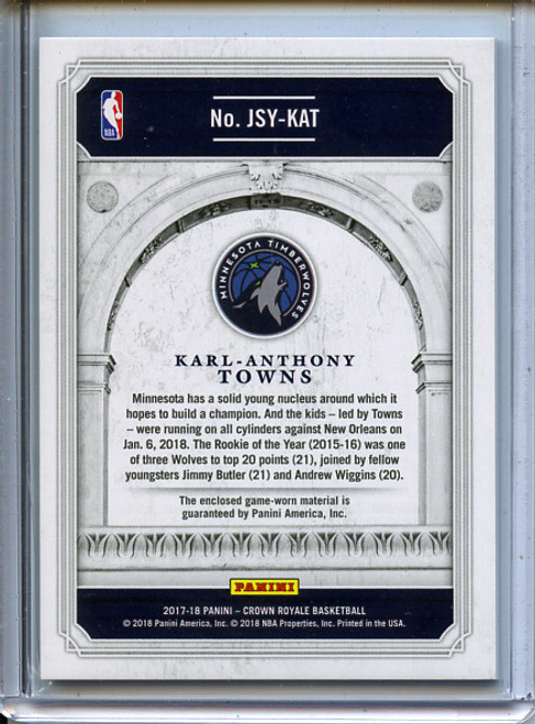 Karl-Anthony Towns 2017-18 Crown Royale, Jerseys #JSY-KAT (#244/249)