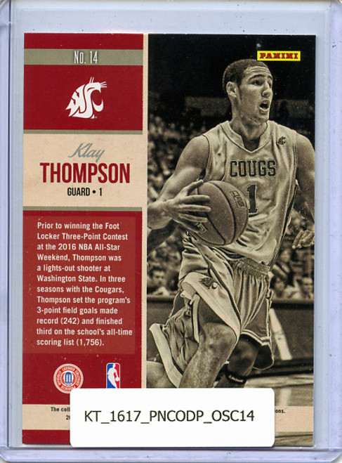 Klay Thompson 2016-17 Contenders Draft Picks, Old School Colors #14