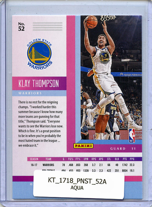 Klay Thompson 2017-18 Status #52 Aqua