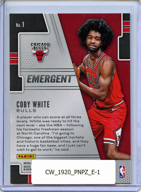 Coby White 2019-20 Prizm, Emergent #1