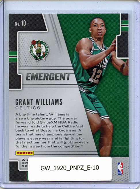 Grant Williams 2019-20 Prizm, Emergent #10