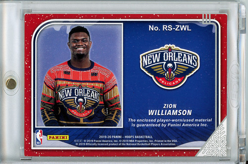 Zion Williamson 2019-20 Hoops, Rookie Sweaters #RS-ZWL (4)